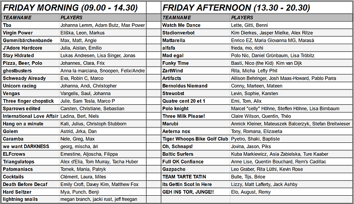 FridaySchedule